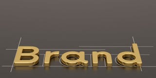 Marca de la palabra del oro en illu negro del diseño de concepto de la marca del fondo 3D libre illustration Marca de la palabra del oro en illu negro del diseño de concepto de la marca del fondo 3D libre illustration