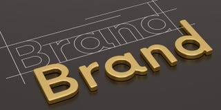 Marca de la palabra del oro en illu negro del diseño de concepto de la marca del fondo 3D libre illustration Marca de la palabra del oro en illu negro del diseño de concepto de la marca del fondo 3D libre illustration