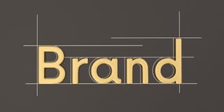Marca de la palabra del oro en illu negro del diseño de concepto de la marca del fondo 3D stock de ilustración Marca de la palabra del oro en illu negro del diseño de concepto de la marca del fondo 3D stock de ilustración