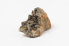 Marcasite malm som isoleras på vit bakgrund arkivbild Marcasite malm som isoleras på vit bakgrund arkivbild