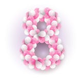 March 8 balloons. Vector clip art illustration. Royalty Free Stock Photography March 8 balloons. Vector clip art illustration. Royalty Free Stock Photography