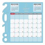 March 2018 Calendar Planner Design vector illustration March 2018 Calendar Planner Design vector illustration