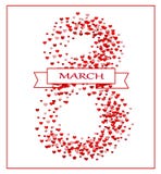 March 8, hearts, postcard,international womens day royalty free illustration March 8, hearts, postcard,international womens day royalty free illustration