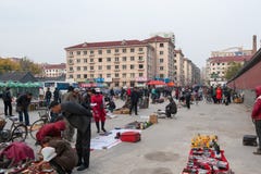 Marché en plein air chinois photo libre de droits Marché en plein air chinois photo libre de droits