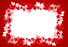 Marco canadiense de la frontera de la Navidad de la hoja de arce stock de ilustración Marco canadiense de la frontera de la Navidad de la hoja de arce stock de ilustración