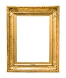 Marco decorativo del oro aislado en blanco foto de archivo Marco decorativo del oro aislado en blanco foto de archivo