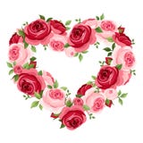 Marco del corazón de las rosas. ilustración del vector Marco del corazón de las rosas. ilustración del vector