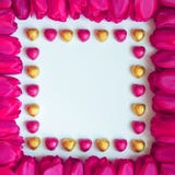 Marco del día de las tarjetas del día de San Valentín o de madres - fotos comunes Fotos de archivo