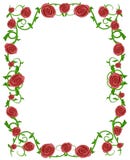 Marco floral de la foto de las rosas rojas Marco floral de la foto de las rosas rojas