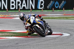Marco Melandri #33 su BMW S1000 RR con BMW Motorrad GoldBet SBK Team Superbike WSBK immagini stock Marco Melandri #33 su BMW S1000 RR con BMW Motorrad GoldBet SBK Team Superbike WSBK immagini stock