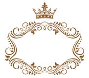 Marco real elegante con la corona Marco real elegante con la corona