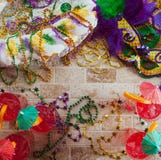 Mardi Gras: Fun Fat Tuesday Party Items royalty free stock images Mardi Gras: Fun Fat Tuesday Party Items royalty free stock images