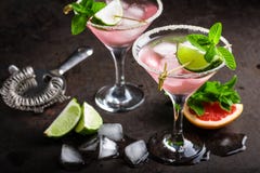 Margaritacoctail med den rimmade kanten, ny limefrukt- och grapefruktfruktsaft, drinken eller drycken för kall sommar den citrusa fotografering för bildbyråer Margaritacoctail med den rimmade kanten, ny limefrukt- och grapefruktfruktsaft, drinken eller drycken för kall sommar den citrusa fotografering för bildbyråer