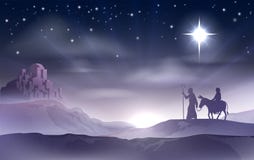 Maria e Joseph Nativity Christmas Illustration royalty illustrazione gratis Maria e Joseph Nativity Christmas Illustration royalty illustrazione gratis
