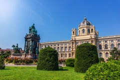 Maria Theresien Platz en Viena, Austria, ninguna persona imagen de archivo Maria Theresien Platz en Viena, Austria, ninguna persona imagen de archivo