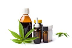 Marijuana And Cannabis Oil Bottles Isolated Royalty Free Stock Photography Marijuana And Cannabis Oil Bottles Isolated Royalty Free Stock Photography