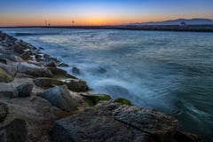 Marina del Rey nach Sonnenuntergang stockfotos Marina del Rey nach Sonnenuntergang stockfotos