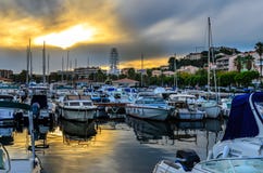 Marina internationale de Lavandou en Côte d'Azur images libres de droits Marina internationale de Lavandou en Côte d'Azur images libres de droits