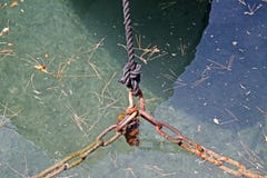 Marina Punat, bindings, chains and ropes, Adriatic coast, 1, Croatia royalty free stock photo Marina Punat, bindings, chains and ropes, Adriatic coast, 1, Croatia royalty free stock photo