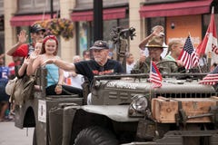 Marine Veterans Participating of Fourth of July Parade