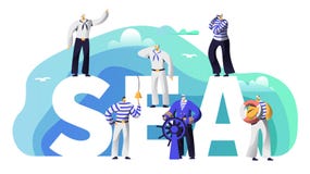 Marinero Character de la bandera de la tipografía del mar Viejo capitán de la barba en la vela del volante a aventurarse Marine C stock de ilustración Marinero Character de la bandera de la tipografía del mar Viejo capitán de la barba en la vela del volante a aventurarse Marine C stock de ilustración