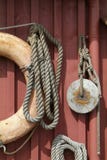 Maritime Equipment On The Wall Royalty Free Stock Photo