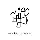 market forecast icon. Trendy modern flat linear vector market forecast icon on white background from thin line Cryptocurrency eco stock illustration market forecast icon. Trendy modern flat linear vector market forecast icon on white background from thin line Cryptocurrency eco stock illustration