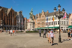 Statue, Market Place, Bruges Royalty Free Stock Photography - Image: 19145457