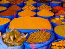 A Market Stall Selling Spices royalty free stock images A Market Stall Selling Spices royalty free stock images