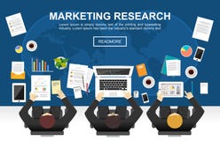 Marketing research concept illustration royalty free illustration Marketing research concept illustration royalty free illustration