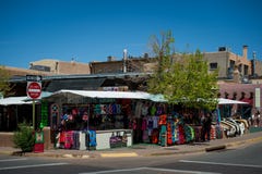 The Marketplace in Santa Fe, New Mexico. The Creative City of Santa Fe In New Mexico with its multitude of Galleries and Sculpture stock photo The Marketplace in Santa Fe, New Mexico. The Creative City of Santa Fe In New Mexico with its multitude of Galleries and Sculpture stock photo