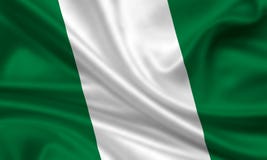 Markierungsfahne von Nigeria stockfotos Markierungsfahne von Nigeria stockfotos