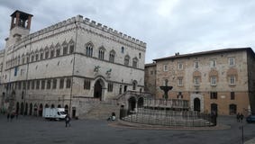 Marktplatz IV Novembre, Perugia u. x28; Italy& x29; lizenzfreie stockfotografie Marktplatz IV Novembre, Perugia u. x28; Italy& x29; lizenzfreie stockfotografie
