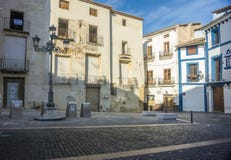 Marktvierkant, Xativa, Spanje stock afbeeldingen Marktvierkant, Xativa, Spanje stock afbeeldingen