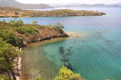Marrmaris. Aerial view of sea coast from top of a hill. Royalty Free Stock Image Marrmaris. Aerial view of sea coast from top of a hill. Royalty Free Stock Image
