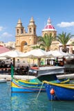 Marsaxlokk, un village de pêche maltais traditionnel, Malte photographie stock Marsaxlokk, un village de pêche maltais traditionnel, Malte photographie stock