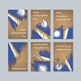 Marshall Islands Patriotic Cards voor Nationale Dag vector illustratie Marshall Islands Patriotic Cards voor Nationale Dag vector illustratie