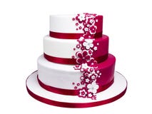 Marshmallow Fondant Multilayer Cake decoration isolated Royalty Free Stock Images Marshmallow Fondant Multilayer Cake decoration isolated Royalty Free Stock Images