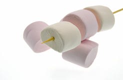 Marshmallower på vit bakgrund royaltyfri foto Marshmallower på vit bakgrund royaltyfri foto