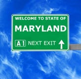 MARYLAND road sign against clear blue sky royalty free stock photos MARYLAND road sign against clear blue sky royalty free stock photos