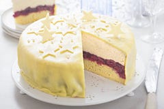 Marzipan-Weihnachten Cherry Torte stockfoto Marzipan-Weihnachten Cherry Torte stockfoto
