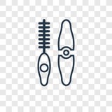 Mascara concept vector linear icon isolated on transparent background, Mascara concept transparency logo in outline style royalty free illustration Mascara concept vector linear icon isolated on transparent background, Mascara concept transparency logo in outline style royalty free illustration
