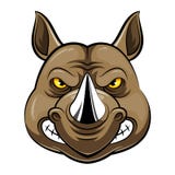 Mascot Head of an rhino vector illustration Mascot Head of an rhino vector illustration