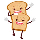 Mascotte de pain de pain illustration stock Mascotte de pain de pain illustration stock