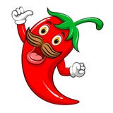 Mascotte délicieuse de piment illustration stock Mascotte délicieuse de piment illustration stock