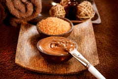Masque de station thermale de chocolat photo stock Masque de station thermale de chocolat photo stock