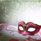 Masque rose de carnaval images stock Masque rose de carnaval images stock
