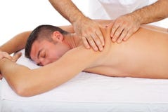 Masseur Kneading Man Back At Massage Royalty Free Stock Photography Masseur Kneading Man Back At Massage Royalty Free Stock Photography