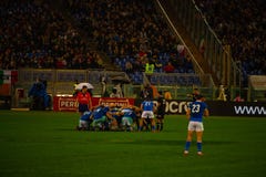 Match Italie de Cattolica de rugby - tout noire photos libres de droits Match Italie de Cattolica de rugby - tout noire photos libres de droits