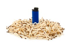 Matches And Lighter - Leadership Concept Stock Images